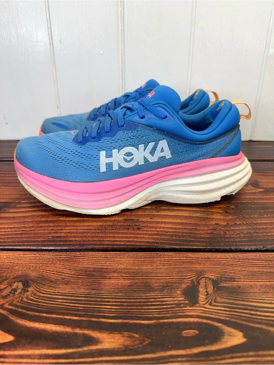 Hoka One One Shoes - HOKA Bondi 8 Running Shoes Blue/Pink – Women’s Size 9